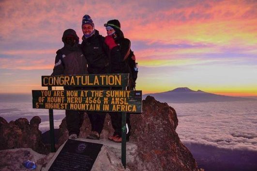 9 day Mount Meru Climbing and Tanzania Safari Tour